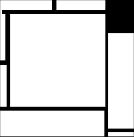 Composition 2, 1922 After Piet Mondrian Coloring Page